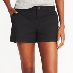 Old Navy Black Everyday 3.5” Inseam Flat Front Shorts New With Tags Size 4